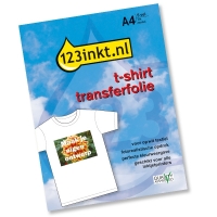 123inkt T-shirt transferfolie wit textiel (inhoud 5 vel) 4004C002C 060800