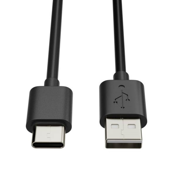 USB-A naar USB-C 2.0 kabel geschikt voor iPhone 15 en nieuwer zwart (0,5 meter) 303358 - 1