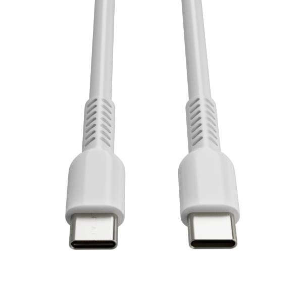 USB-C naar USB-C 2.0 kabel geschikt voor iPhone 15 en nieuwer wit (2 meter) 303334 - 1