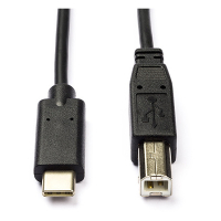 123inkt USB-C printerkabel zwart (1 meter) 303290
