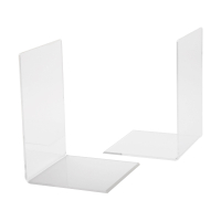 123inkt acryl boekensteunen transparant 12 x 12 x 17,5 cm (2 stuks) 3513705C 301663