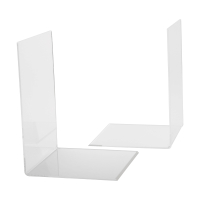 123inkt acryl boekensteunen transparant 16 x 15 x 21 cm (2 stuks) 3513905C 301664
