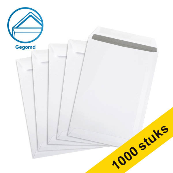 123inkt akte-envelop wit 162 x 229 mm - C5 gegomd (1000 stuks) 302766 - 1