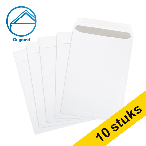 123inkt akte-envelop wit 229 x 324 mm - C4 gegomd (10 stuks) 300939 - 1
