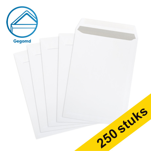 123inkt akte-envelop wit 229 x 324 mm - C4 gegomd (250 stuks) 300941 - 1