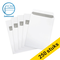 123inkt akte-envelop wit 229 x 324 mm - C4 venster links zelfklevend (250 stuks) 300947