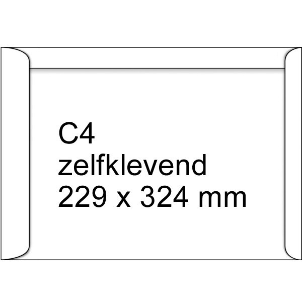 123inkt akte-envelop wit 229 x 324 mm - C4 zelfklevend (10 stuks) 300942 - 2