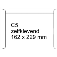 123inkt akte envelop wit 162 x 229 mm - C5 zelfklevend (1000 stuks)
