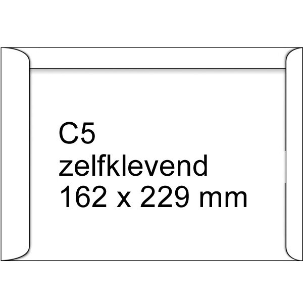 123inkt akte envelop wit 162 x 229 mm - C5 zelfklevend (10 stuks) 123-303560-10 300933 - 1