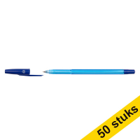 123inkt balpen met dop blauw (50 stuks) 303328