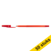 123inkt balpen met dop rood (50 stuks) 8373619C 300981