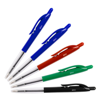 123inkt balpen met drukknop assorti (5 stuks) 876753C 302071