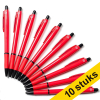 123inkt balpen rood zonder bedrukking (10 stuks)  400097