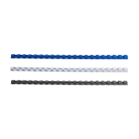 123inkt bindrug 10 mm set blauw, wit en zwart (75 stuks)