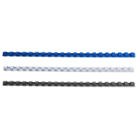123inkt bindrug 12 mm set blauw, wit en zwart (75 stuks)