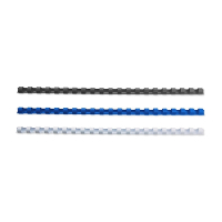 123inkt bindrug 6 mm set blauw, wit en zwart (75 stuks)