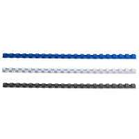 123inkt bindrug 8 mm set blauw, wit en zwart (75 stuks) 340051