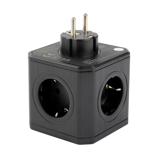 123inkt contactblok met 5 contactpunten zwart TP-VE5E 390031 - 2