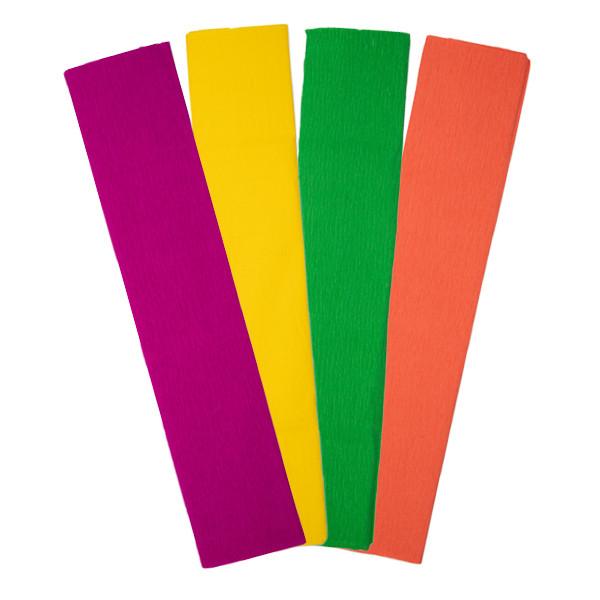 123inkt crêpepapier 250 x 50 cm zomer set (4 stuks) FSC® Mix Credit  302349 - 1