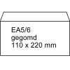 123inkt dienst envelop wit 110 x 220 mm - EA5/6 gegomd (500 stuks)