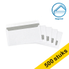 123inkt dienst envelop wit 110 x 220 mm - EA5/6 venster rechts gegomd (500 stuks)
