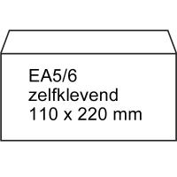 123inkt dienst envelop wit 110 x 220 mm - EA5/6 zelfklevend (25 stuks) 123-201520-25 201520-25C 209004 300907