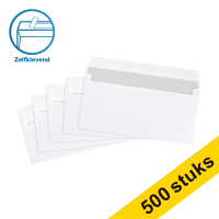 123inkt dienst envelop wit 110 x 220 mm - EA5/6 zelfklevend (500 stuks) 123-201520 201520C 209006 88098970C 300909