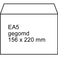 123inkt dienst envelop wit 156 x 220 mm - EA5 gegomd (500 stuks) 123-201040 201040C 209032 88098962C 300919