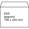 123inkt dienst envelop wit 156 x 220 mm - EA5 gegomd (500 stuks)