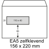 123inkt dienst envelop wit 156 x 220 mm - EA5 venster links zelfklevend (500 stuks)