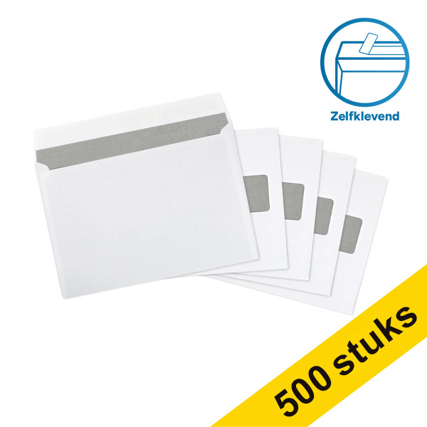 123inkt dienst envelop wit 156 x 220 mm - EA5 venster rechts zelfklevend (500 stuks) 123-202550 202550C 209042 88098975C 300924 - 1