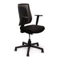 123inkt ergonomische bureaustoel zwart  300418