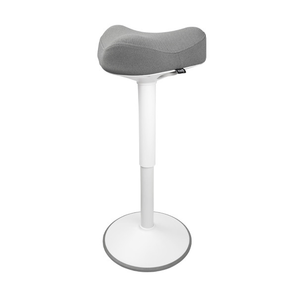 123inkt ergonomische driehoekige zit-stakruk met gasveer wit (58 cm - 83 cm) 65450085C 390047 - 1