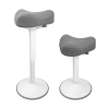 123inkt ergonomische driehoekige zit-stakruk met gasveer wit (58 cm - 83 cm) 65450085C 390047 - 3