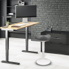 123inkt ergonomische driehoekige zit-stakruk met gasveer wit (58 cm - 83 cm) 65450085C 390047 - 6
