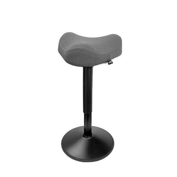 123inkt ergonomische driehoekige zitkruk met gasveer zwart (48 cm - 65 cm) 65440089C 390048 - 1