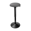 123inkt ergonomische ronde zit-stakruk met gasveer zwart (57 cm - 82 cm)  390050 - 1