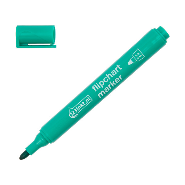 123inkt flipchart marker groen (1 - 3 mm rond) 4-380004C 390563 - 1