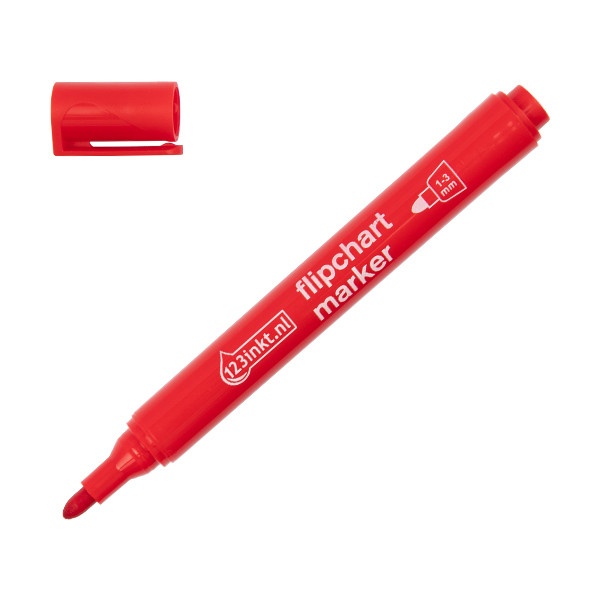 123inkt flipchart marker rood (1 - 3 mm rond) 4-380002C 390559 - 1