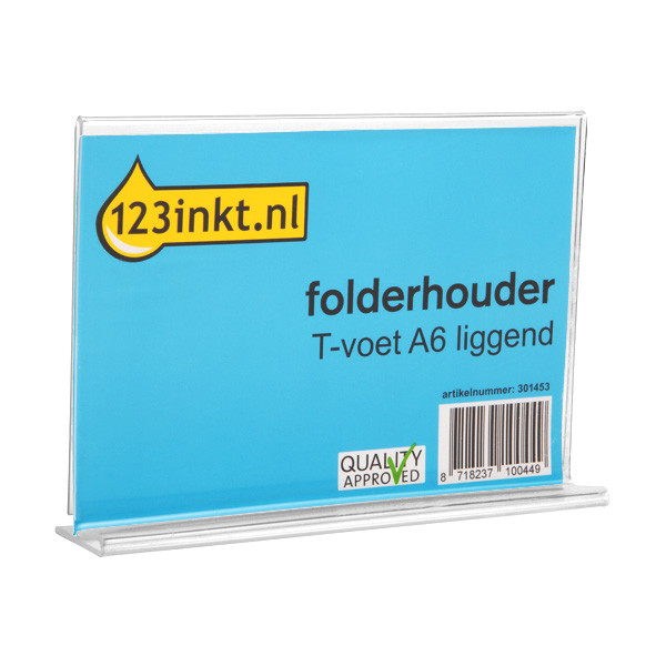 123inkt folderhouder T-voet A6 liggend  301453 - 1