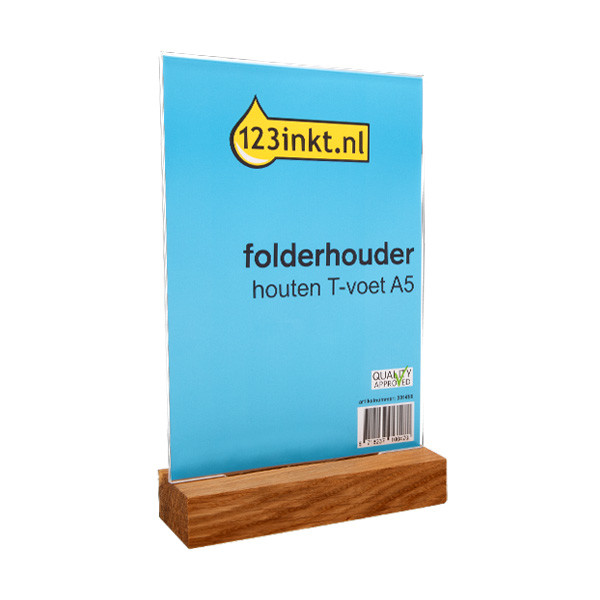 123inkt folderhouder houten T-voet A5  301456 - 1