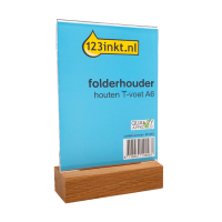 123inkt folderhouder houten T-voet A6  301455