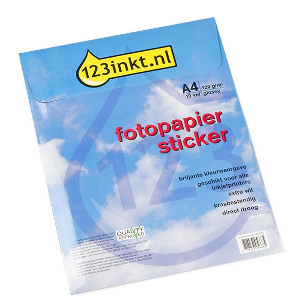 heilig De kerk tellen Super glossy etiketten Papier en etiketten 123inkt fotopapier sticker  glossy A4 wit (10 stickers) glossy sticker glossy sticker a4 123inkt.nl