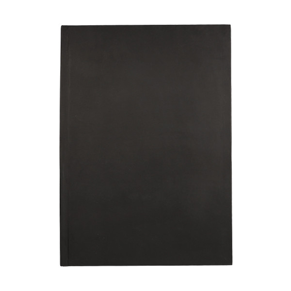 123inkt gebonden boek A4 gelinieerd 80 vel zwart  301408 - 1