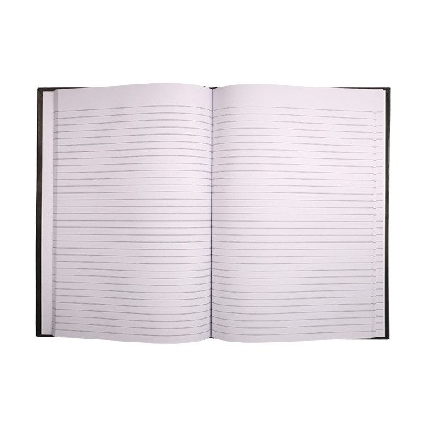 123inkt gebonden boek A4 gelinieerd 80 vel zwart  301408 - 2