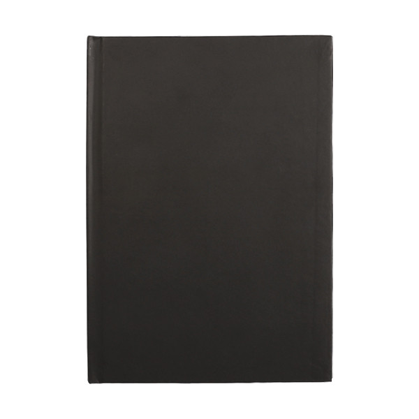 123inkt gebonden boek A5 gelinieerd 80 vel zwart  301412 - 1