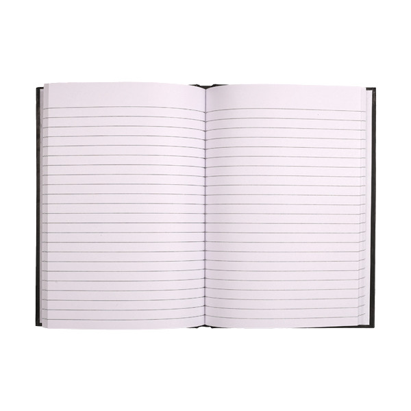 123inkt gebonden boek A5 gelinieerd 80 vel zwart  301412 - 2