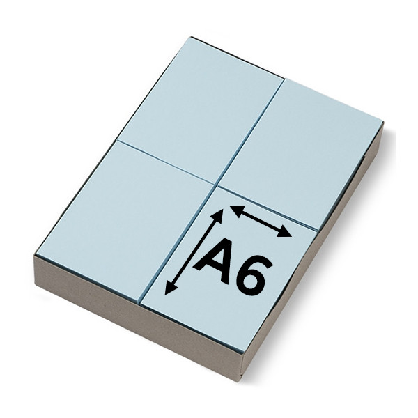 123inkt gekleurd receptpapier blauw 80 grams A6 300613 - 1