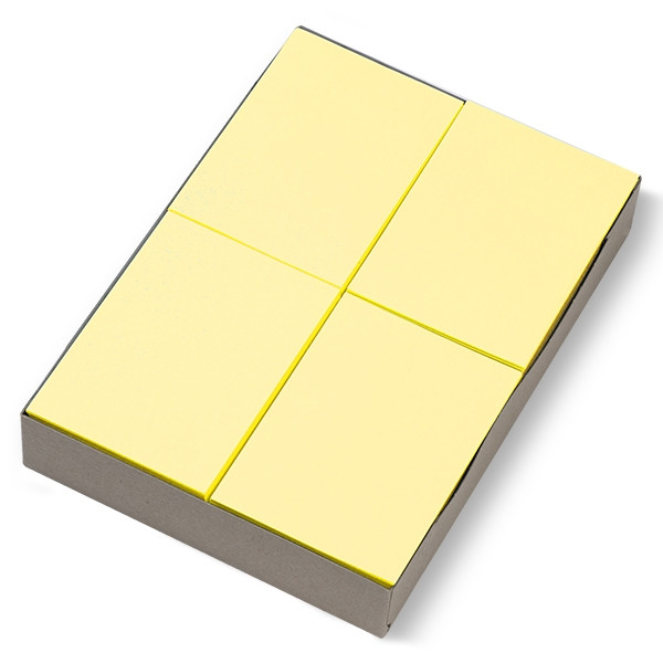 123inkt gekleurd receptpapier geel 80 grams A6 (2.000 vel)   300612 - 1
