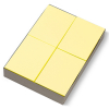 123inkt gekleurd receptpapier geel 80 grams A6 (2.000 vel)   300612